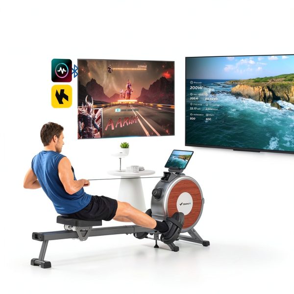 MERACH Q1S Magnetic Rowing Machine Quiet Resistance 350lb-5