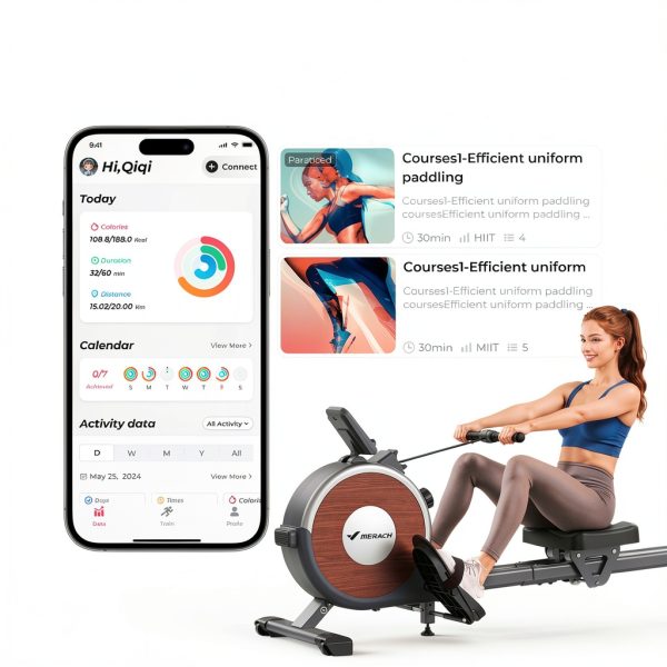 MERACH Q1S Magnetic Rowing Machine Quiet Resistance 350lb-8