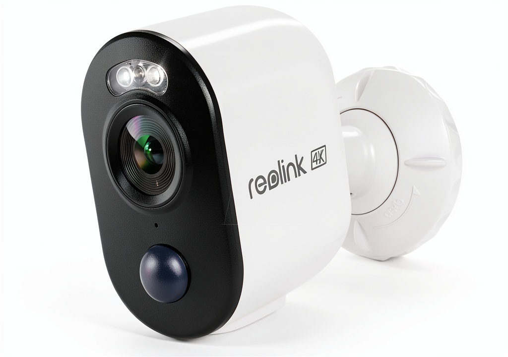 Reolink B350 camera mounted on an exterior wall