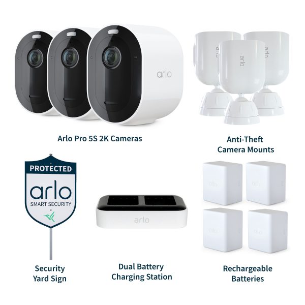Arlo Pro 5S 2K Wireless Security Camera Bundle Black-8