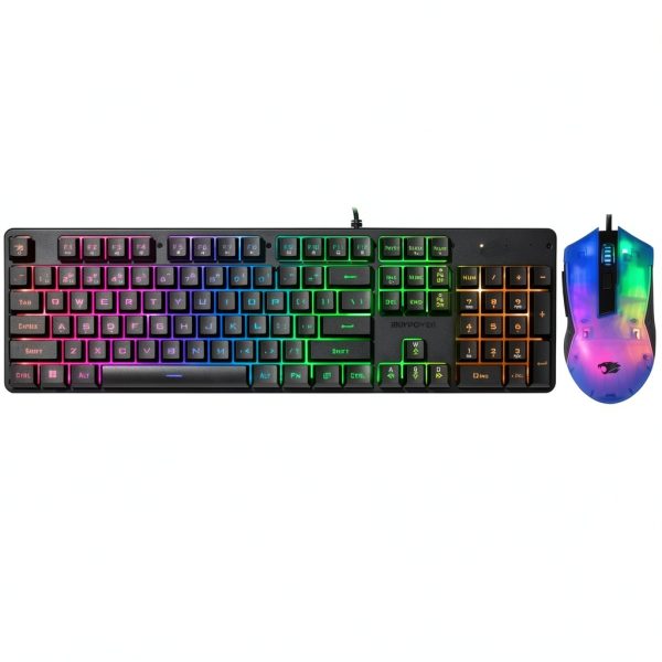 iBUYPOWER Chimera KM7 RGB Keyboard & Optical Mouse Bundle Black-0
