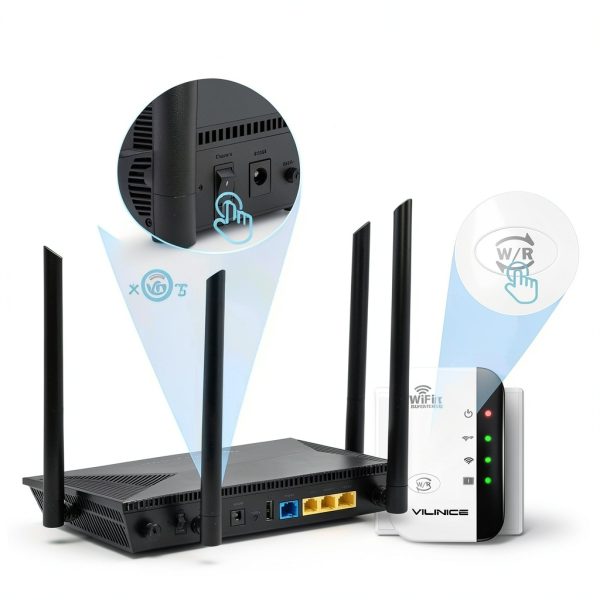 VILINICE AC1200 Dual Band Wi‑Fi Extender 2‑Pack 3000sqft Coverage-2